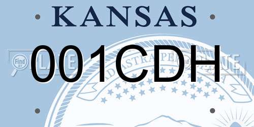 001CDH Kansas License Plate