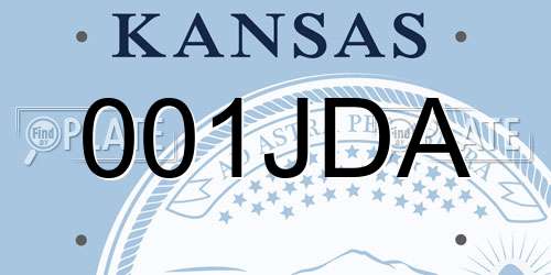 001JDA Kansas License Plate