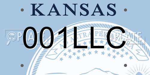 001LLC Kansas License Plate