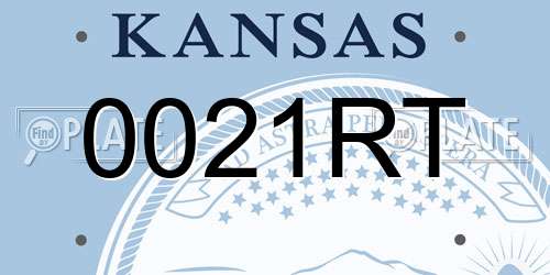 0021RT Kansas License Plate