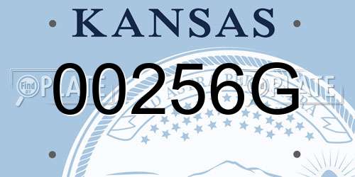 00256G Kansas License Plate