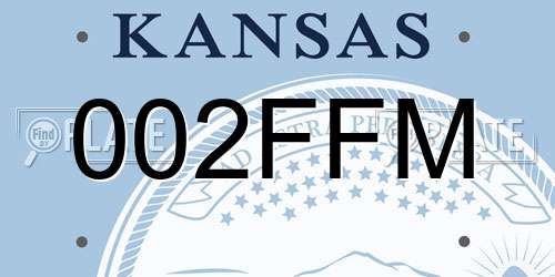 002FFM Kansas License Plate