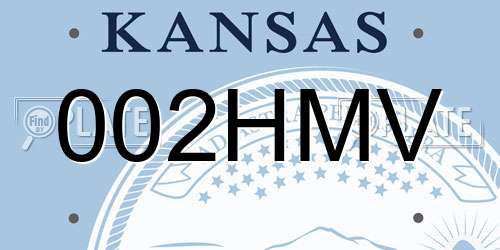 002HMV Kansas License Plate