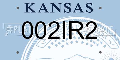 002IR2 Kansas License Plate