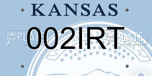 002IRT Kansas License Plate