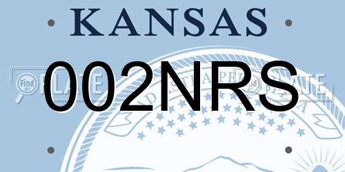 002NRS Kansas License Plate