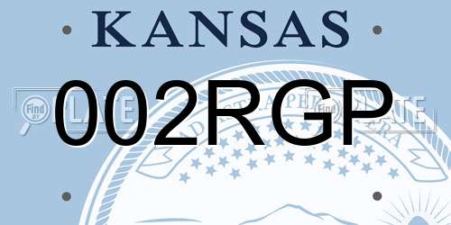 002RGP Kansas License Plate