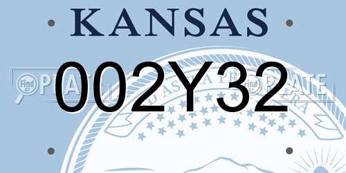 002Y32 Kansas License Plate