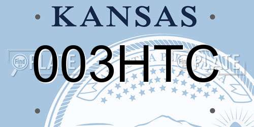 003HTC Kansas License Plate