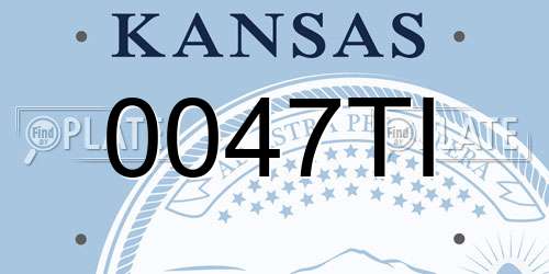 0047TI Kansas License Plate