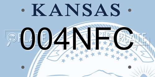 004NFC Kansas License Plate