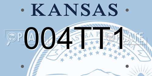 004TT1 Kansas License Plate