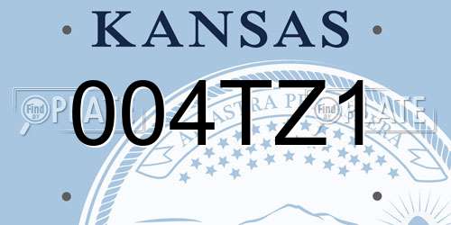 004TZ1 Kansas License Plate