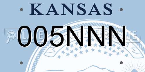 005NNN Kansas License Plate