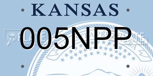 005NPP Kansas License Plate