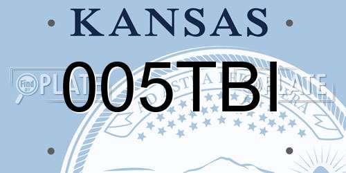 005TBI Kansas License Plate