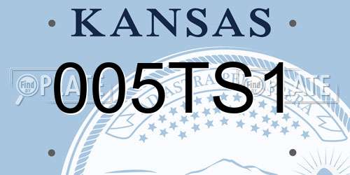 005TS1 Kansas License Plate