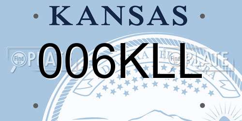 006KLL Kansas License Plate