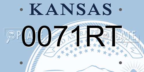 0071RT Kansas License Plate