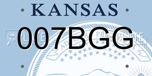 007BGG Kansas License Plate