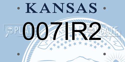 007IR2 Kansas License Plate