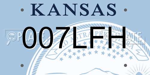 007LFH Kansas License Plate