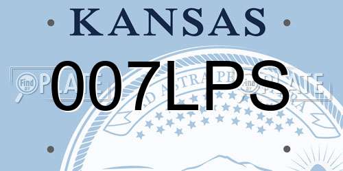 007LPS Kansas License Plate