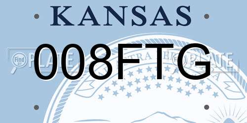 008FTG Kansas License Plate