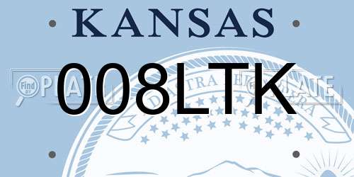 008LTK Kansas License Plate