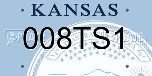 008TS1 Kansas License Plate
