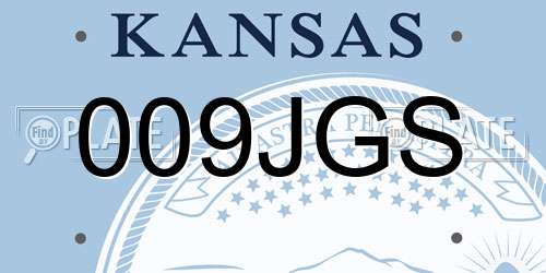 009JGS Kansas License Plate
