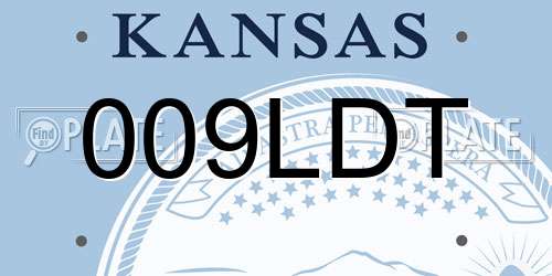 009LDT Kansas License Plate