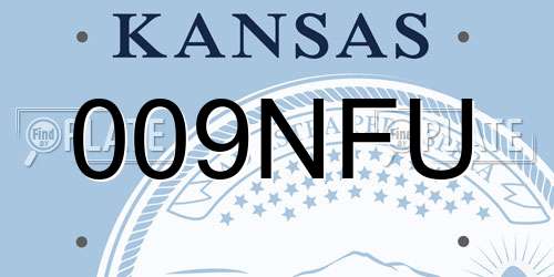 009NFU Kansas License Plate