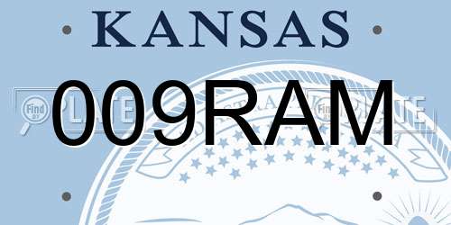 009RAM Kansas License Plate