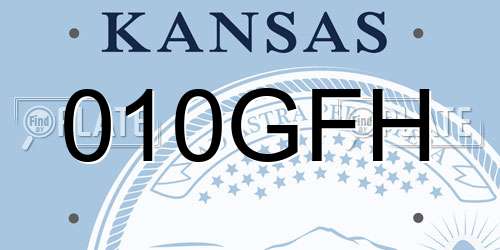010GFH Kansas License Plate