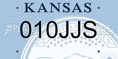 010JJS Kansas License Plate
