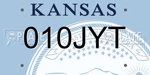 010JYT Kansas License Plate