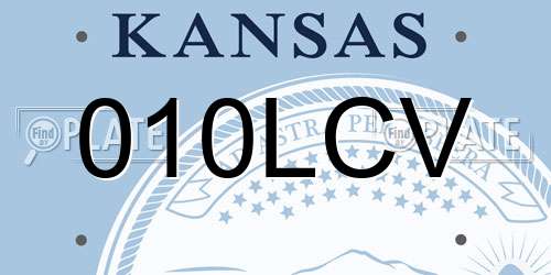 010LCV Kansas License Plate
