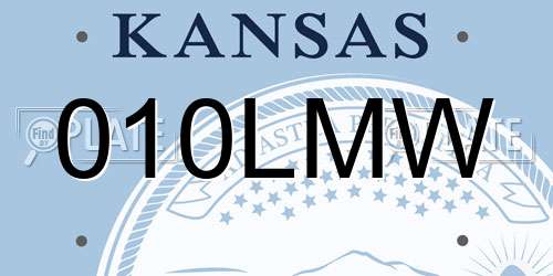 010LMW Kansas License Plate