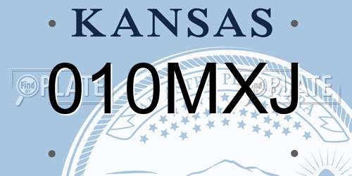 010MXJ Kansas License Plate