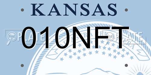010NFT Kansas License Plate