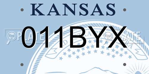 011BYX Kansas License Plate