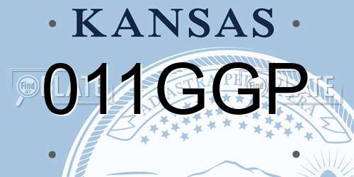 011GGP Kansas License Plate