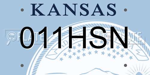 011HSN Kansas License Plate
