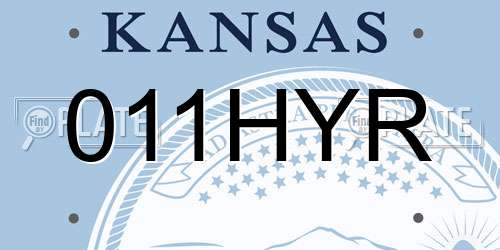 011HYR Kansas License Plate