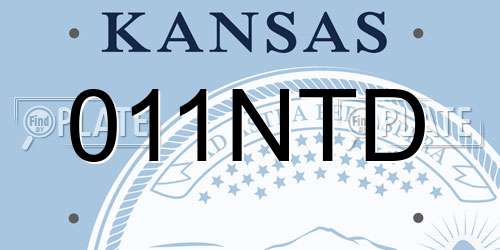 011NTD Kansas License Plate
