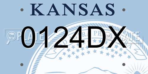 0124DX Kansas License Plate