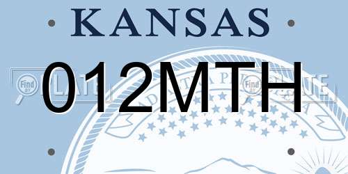 012MTH Kansas License Plate