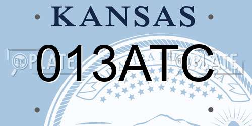 013ATC Kansas License Plate