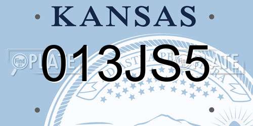 013JS5 Kansas License Plate
